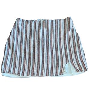 Altar’d State women’s striped linen mini skirt size large